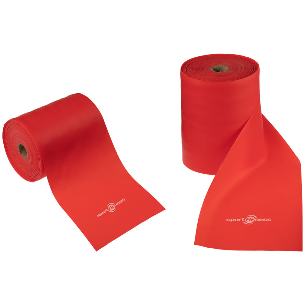 Banda Elástica Sport Fitness Tera Band Rollo 25000* 150* 0.45 MM Rojo
