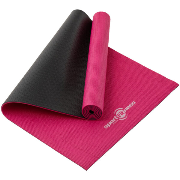 Mat de Yoga Sport Fitness Doble Faz Rosado