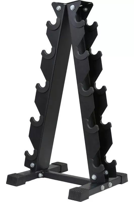 Estante Movifit MS-325 Rack Piramidal para 6 Pares de Mancuernas Hexagonales