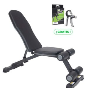 Banco Movifit MS-108 Multiposición Multi-Ejercicios + Grip Tensor de Mano 5-20 KG