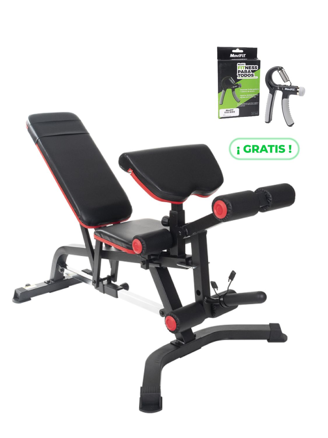 Banco Multiposición Movifit MS-6102 Multi-Ejercicios Semi-Profesional