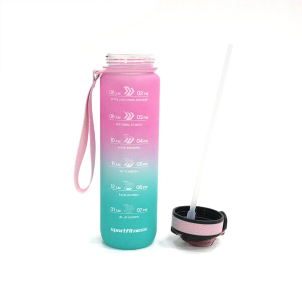 Termo deportivo 1 lt Azul Claro Rosado