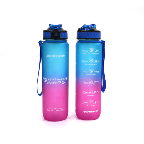 Termo Deportivo 1 Litro Fucsia Azul