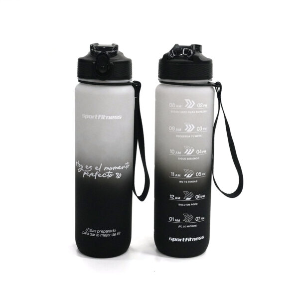 Termo deportivo (1 lt) Negro/blanco