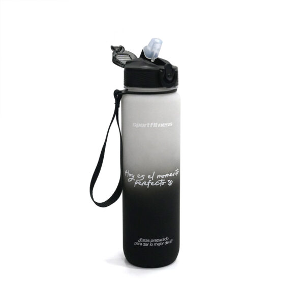 Termo deportivo (1 lt) Negro/blanco