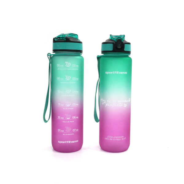 Termo Deportivo Bicolor Fucsia/Verde 1 Litro