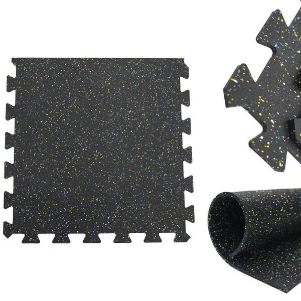 Piso Gimnasio Caucho Set 6 Láminas