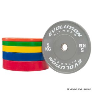 Discos Disco Olímpico Bumper Color Evolution Fitness
