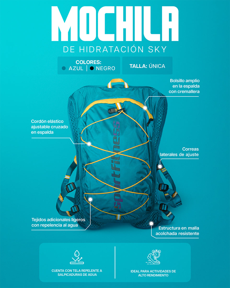 Chaleco Mochila Running Trail Sky Azul