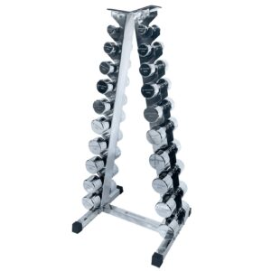 Accesorios Rack de Mancuernas Cromadas 10 Pares Marca EVOLUTION