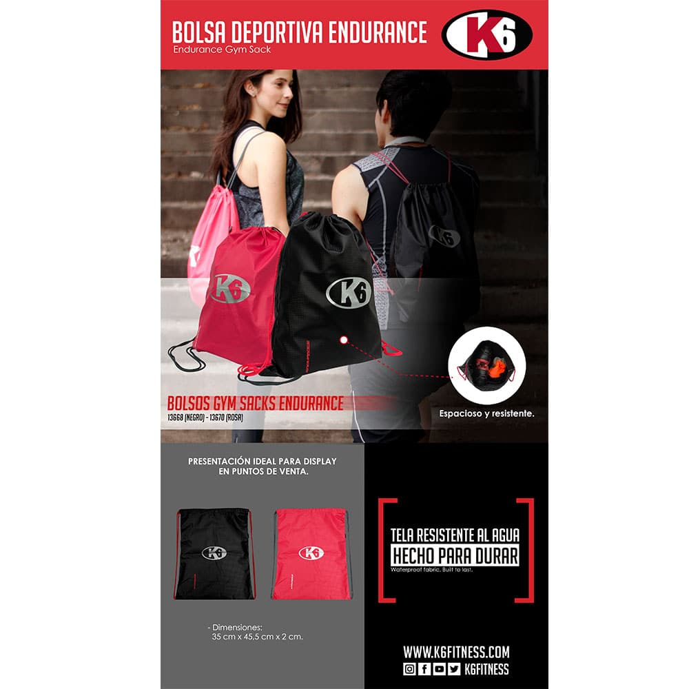 Bolso Gymsack de Ejercicio k6 Endurance - Imagen 3
