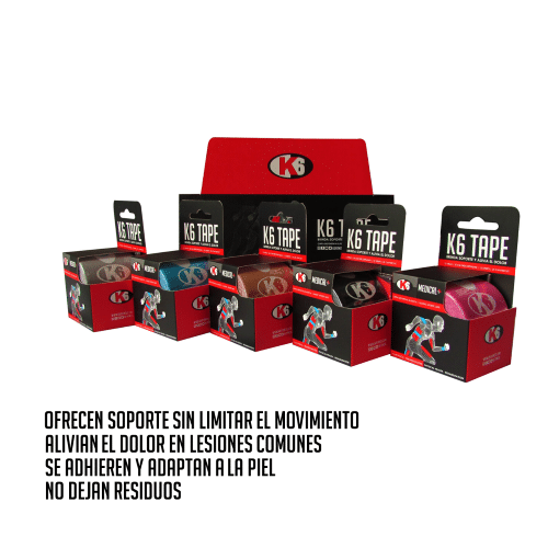 Cinta Kinesiológica k6 Elástica Deportiva Rollo 3m x 5cm - Imagen 2