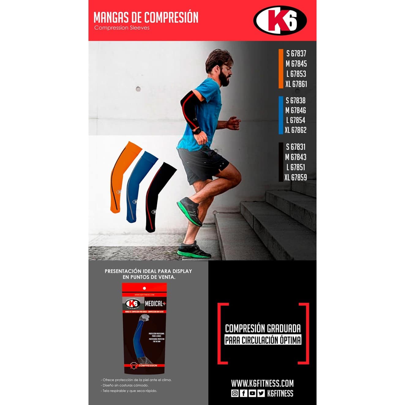 Mangas de Compresión K6 - Imagen 9