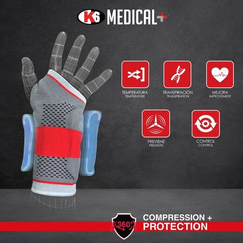 Muñequera k6 de Tela con Gel para Atletas - Imagen 3