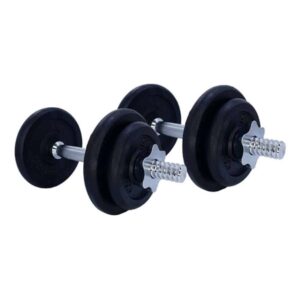 Set de Mancuernas k6 de Hierro de 15Kg en Maleta Plastica