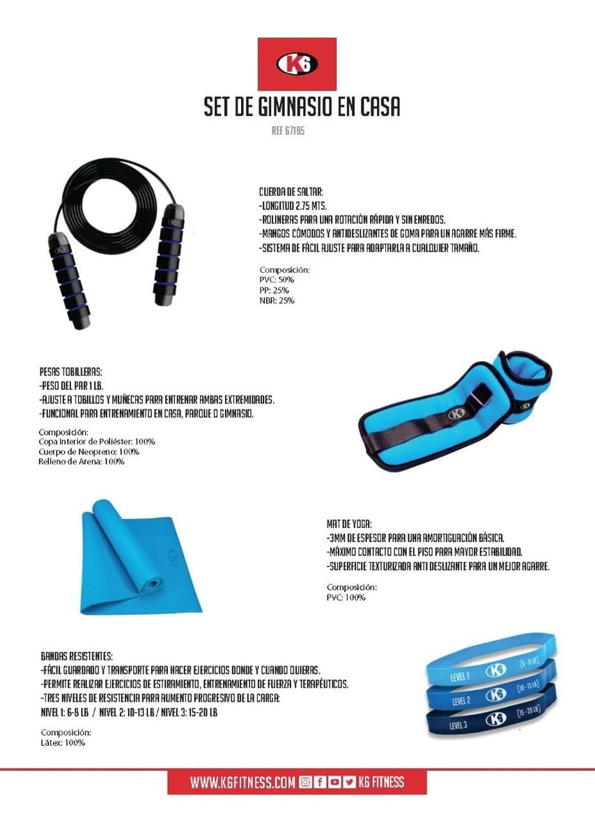 Set Gimnasio en Casa k6 - Imagen 2