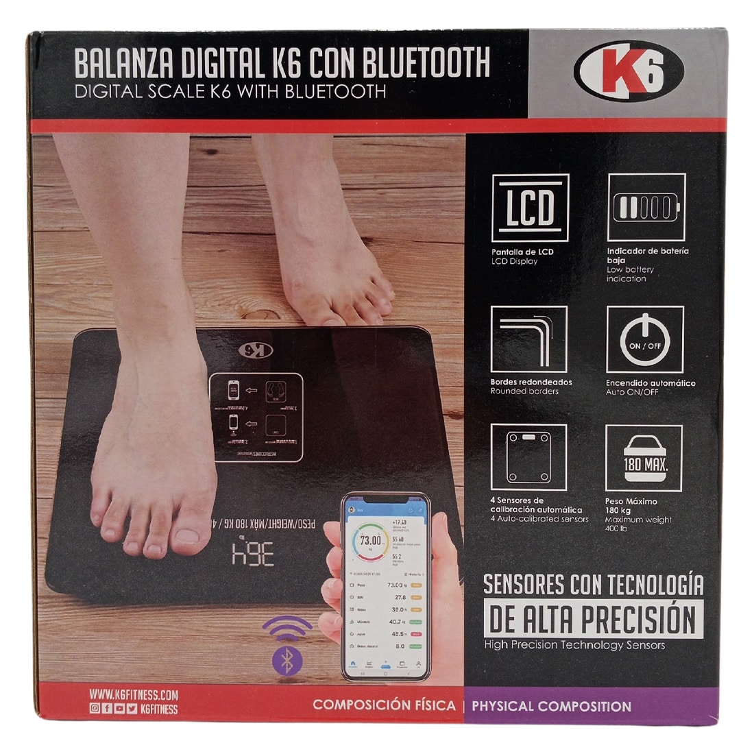 Balanza Digital con Bluetooth K6 - Imagen 5