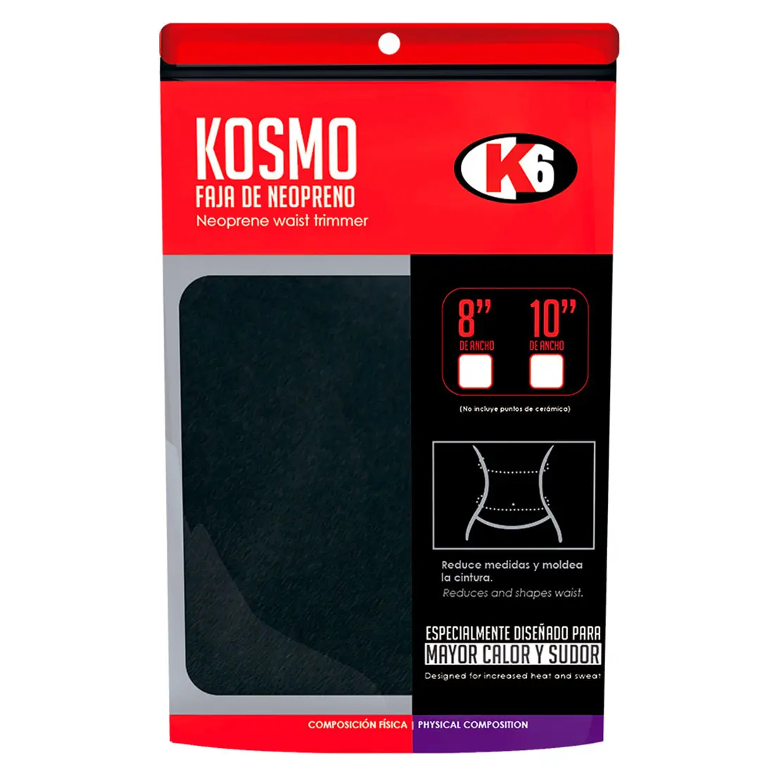 Faja de Neopreno Unisex Kosmo 10 pulgadas k6 - Imagen 5