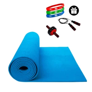 Set de Entrenamiento Kit Yoga Mat Bandas Lazo Saltar Rueda Abdominal K6
